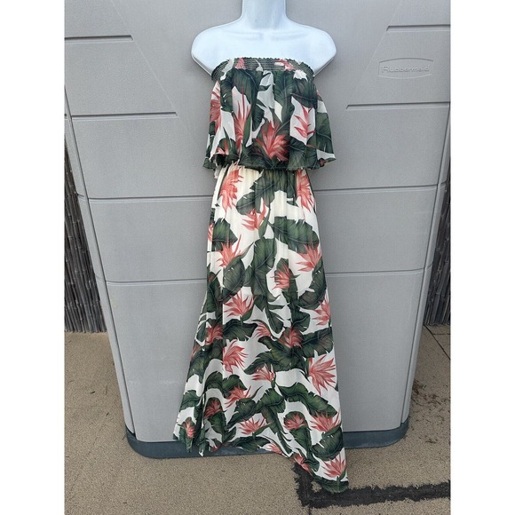 Show Me Your Mumu Hacienda Off The Shoulder Maxi Dress Paradise Found Chiffon XS - Picture 8 of 16